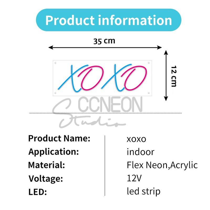 Đèn Trang Trí Led Neon XOXO 
