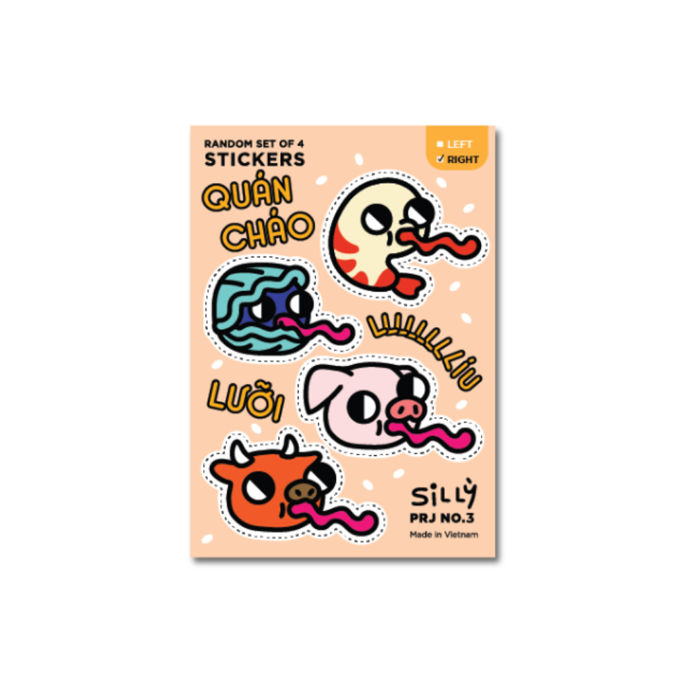 Nhãn dán "Quán cháo líu lưỡi" [2 loại]