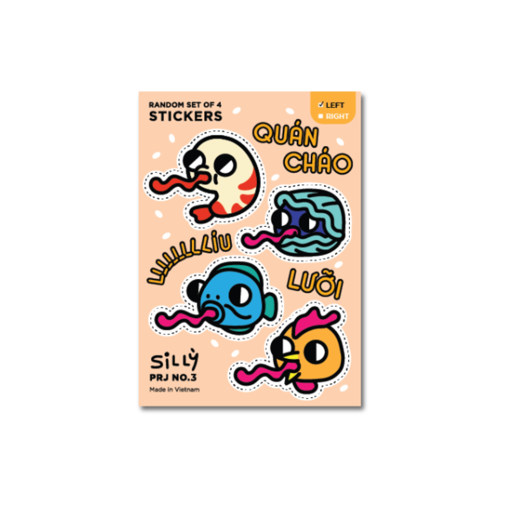 Nhãn dán "Quán cháo líu lưỡi" [2 loại]