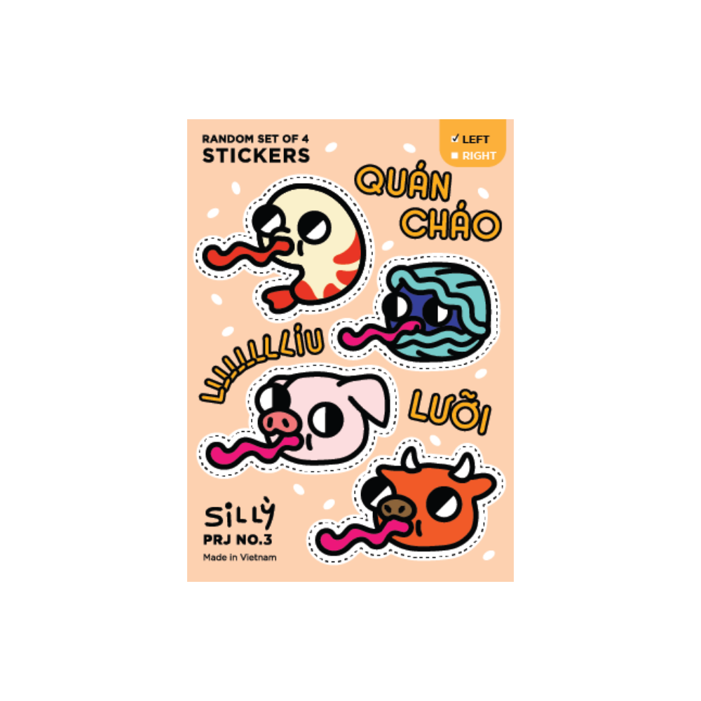 Nhãn dán "Quán cháo líu lưỡi" [2 loại]