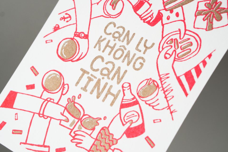 Bưu thiếp "Cạn Ly Không Cạn Tình"