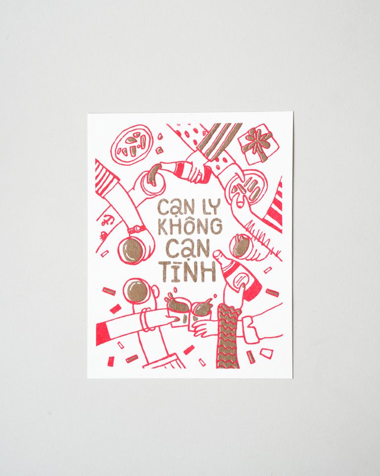 Bưu thiếp "Cạn Ly Không Cạn Tình"