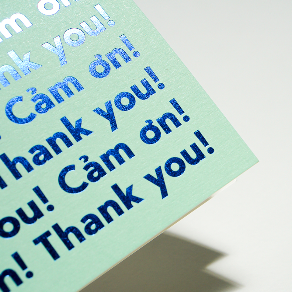 Thiệp "Thank You Typo"