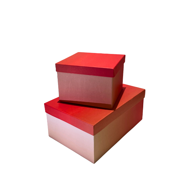 Hộp quà hoạ tiết gói sẵn "Gradient Red" [2 loại]