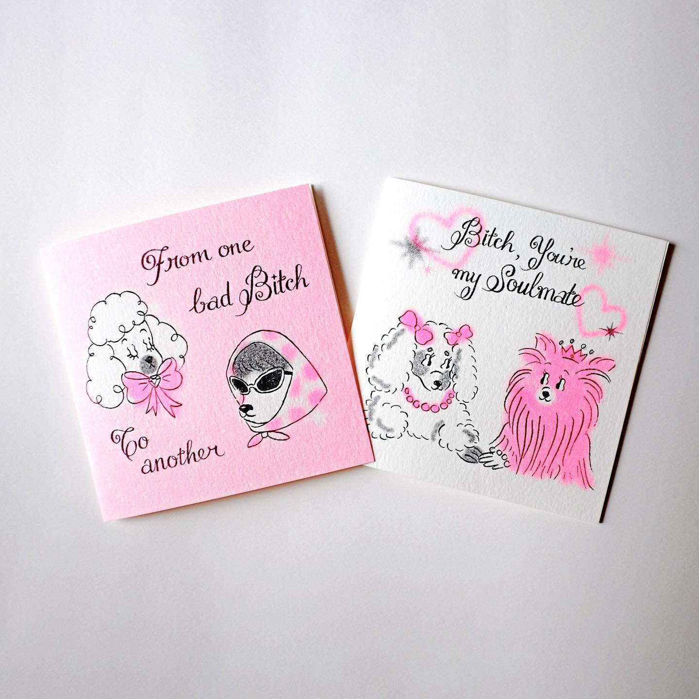 Thiệp Riso "Bitch, You're My Soulmate"