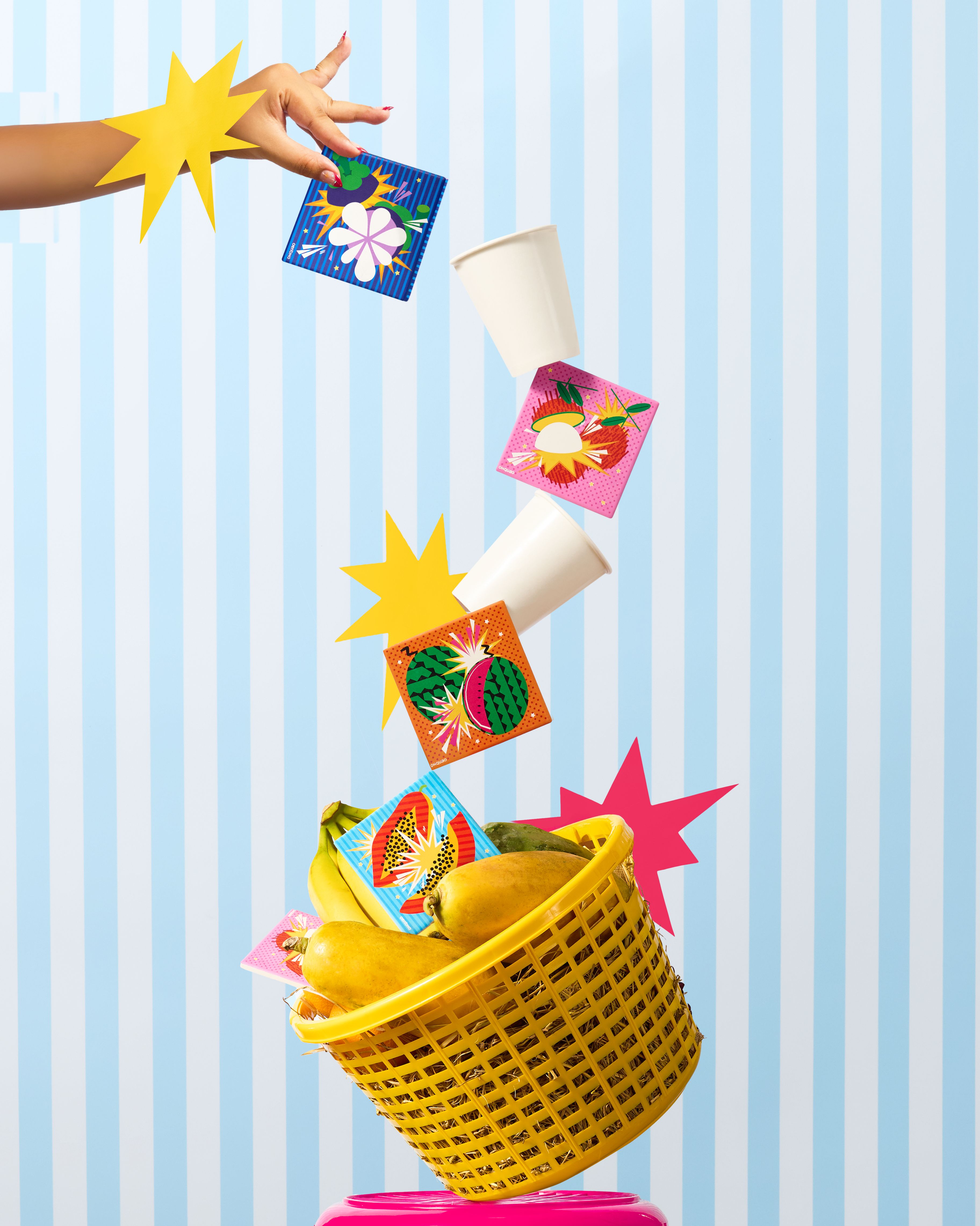 Lót ly gốm "Set 2 - Chôm Đủ"