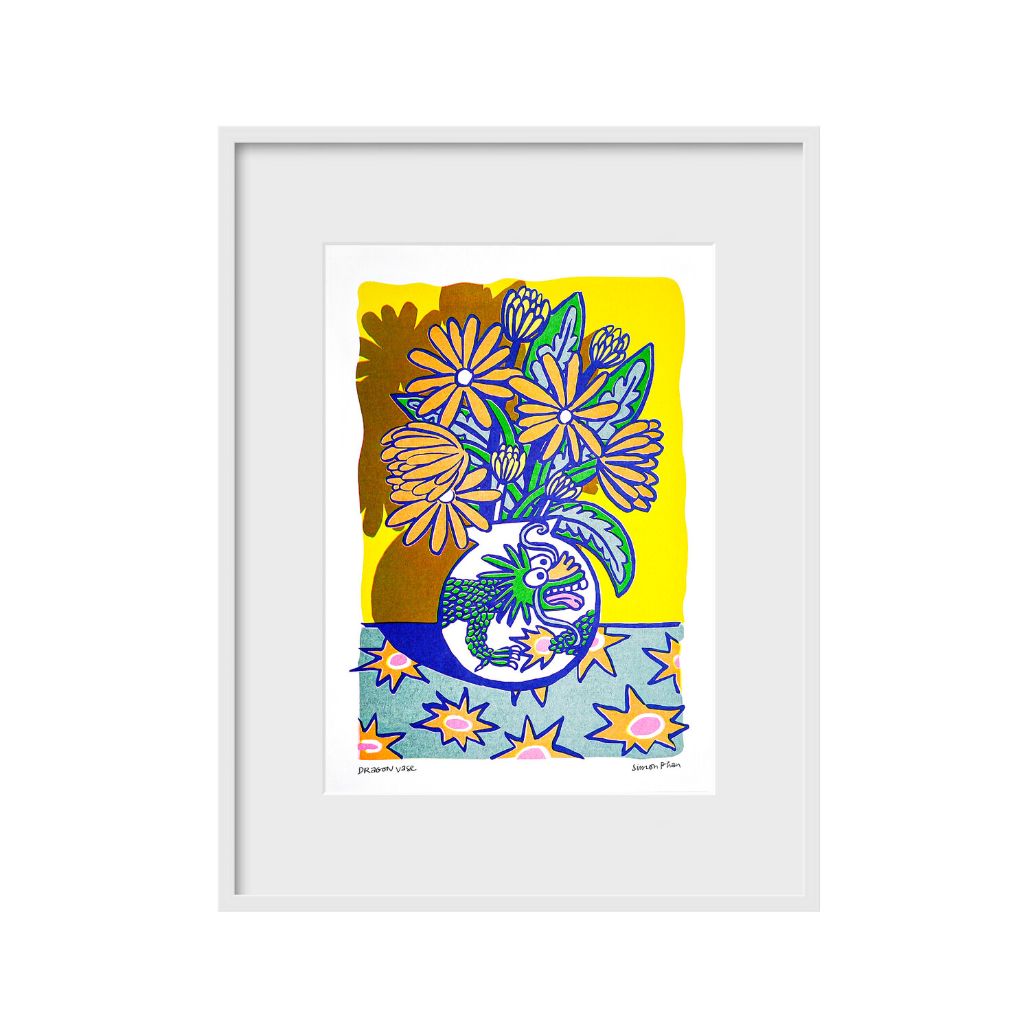 Tranh Riso A3 "Dragon Vase"