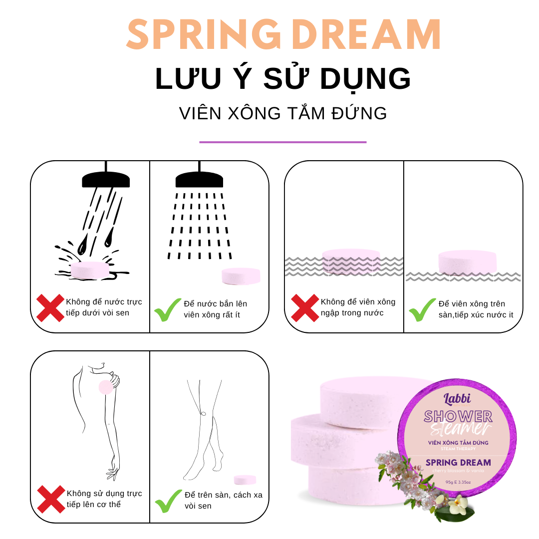 Viên xông tắm đứng 95gr "SPRING DREAM"