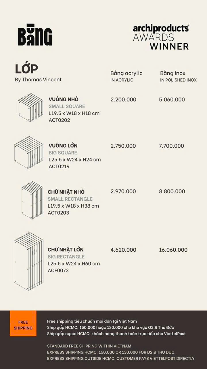 Đèn Bằng Lớp "Red - Hình Vuông" [2 loại]