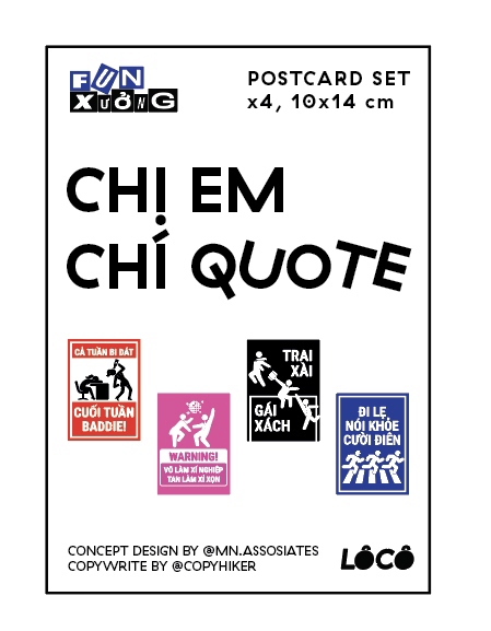 Bưu thiếp set 4 cái 