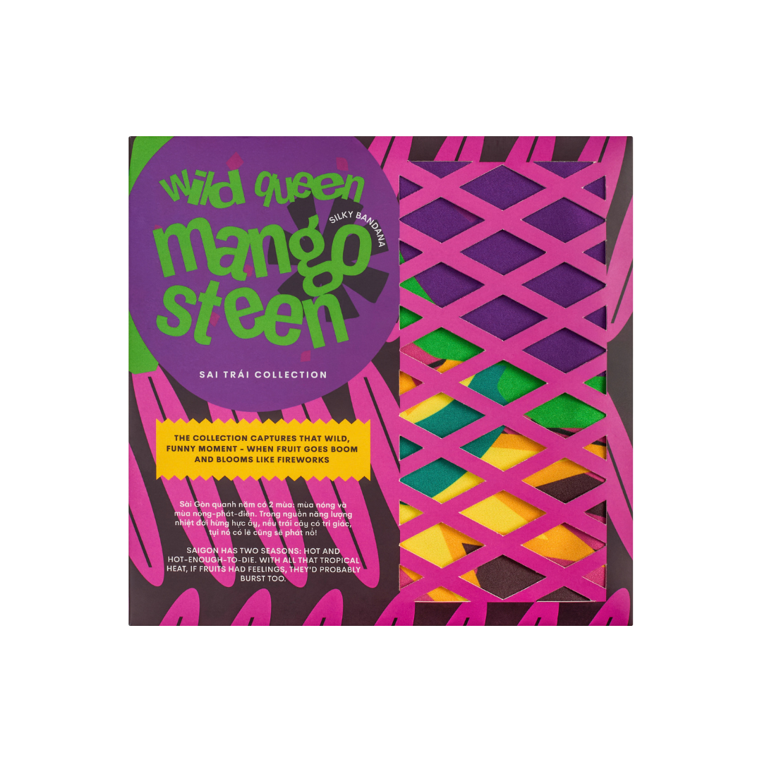 Khăn Bandana Lụa "Măng Cụt"