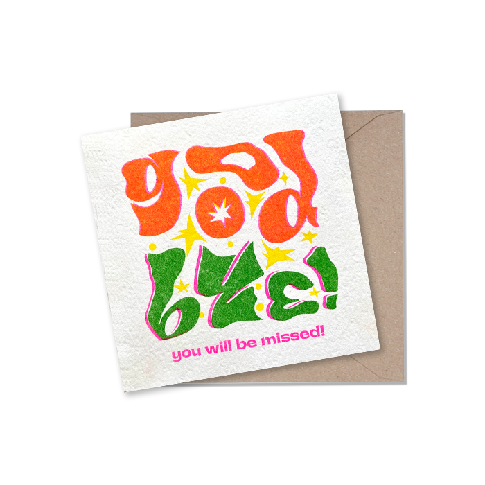 Thiệp Riso "Goodbye You Will Be Missed!"