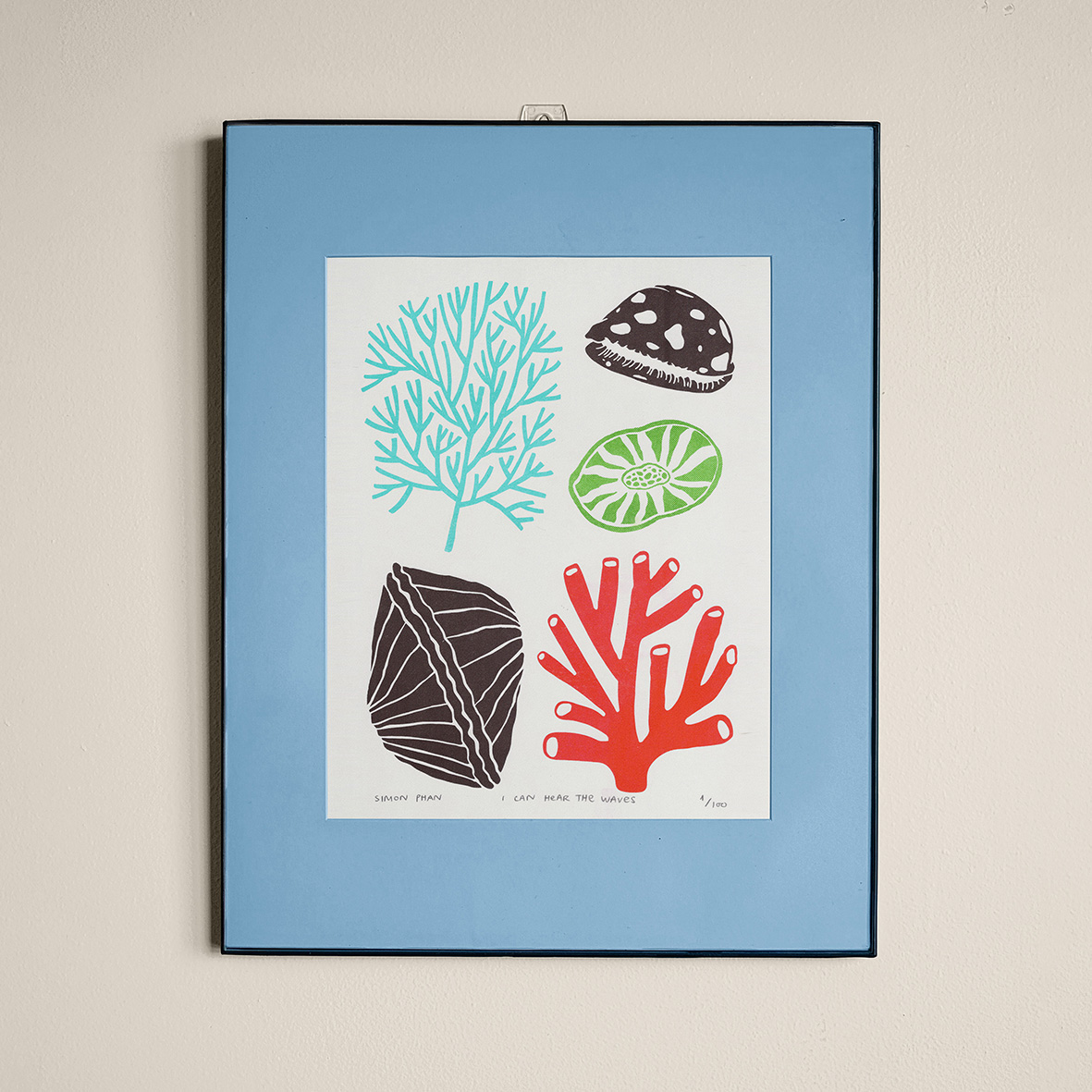Tranh Riso A4 "I Can Hear The Waves"