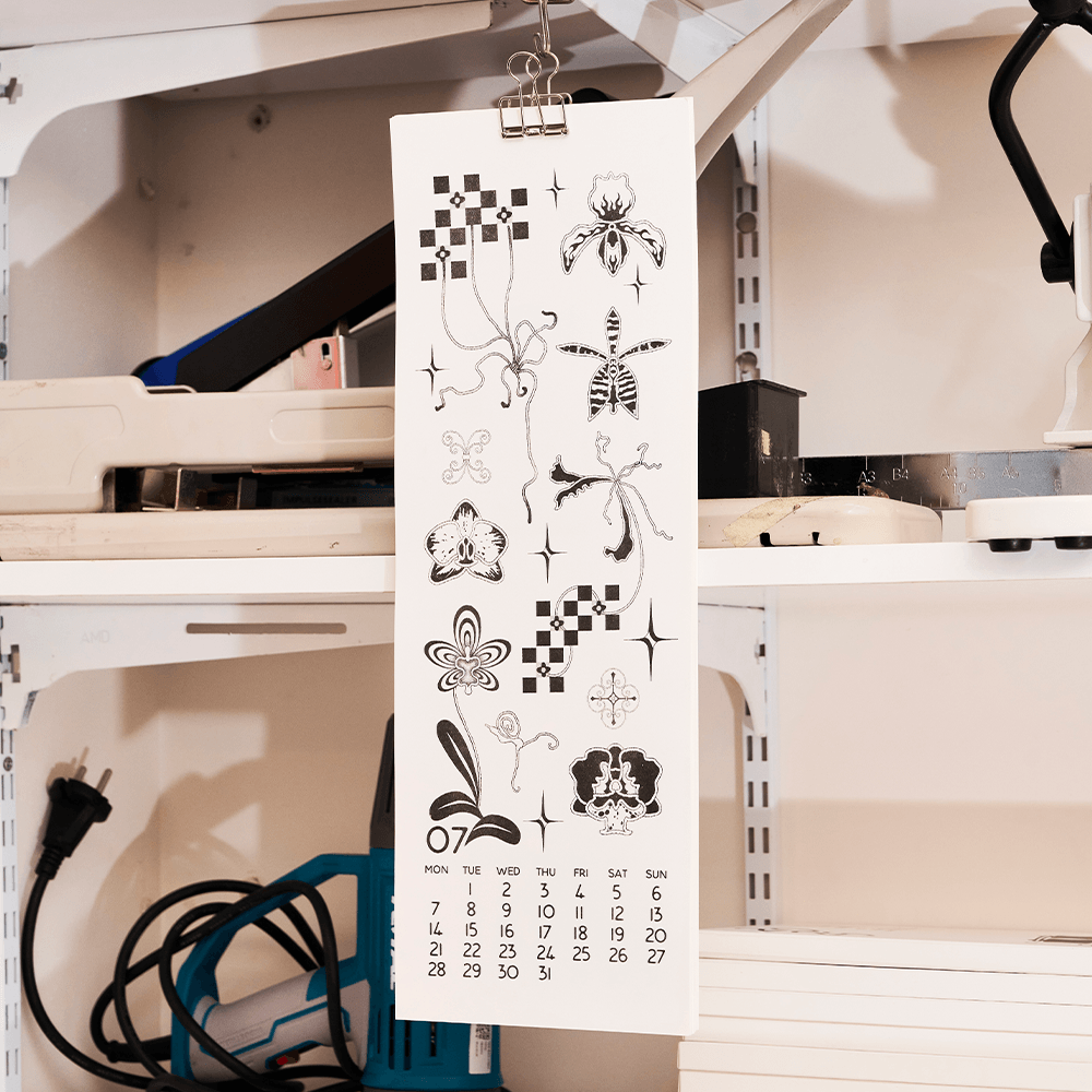 Lịch Tattoo Risograph 2025