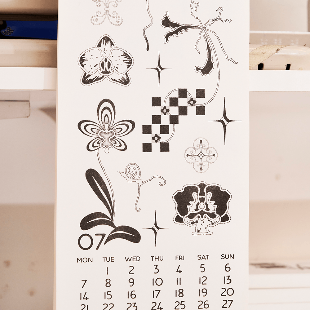 Lịch Tattoo Risograph 2025
