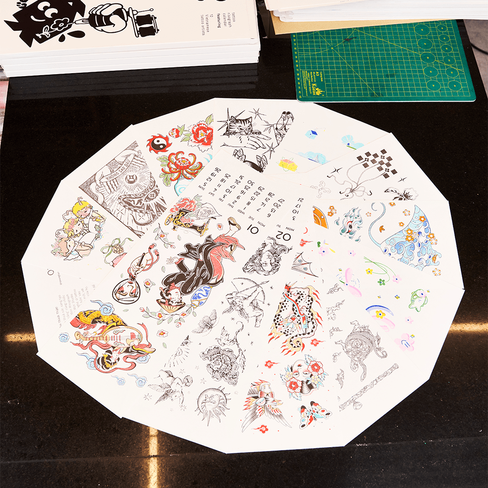 Lịch Tattoo Risograph 2025