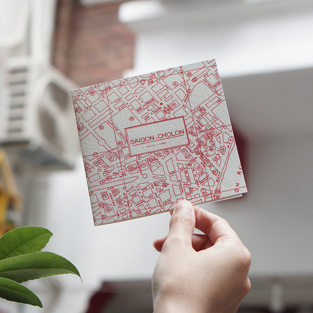 Thiệp "Sài Gòn Map Red"