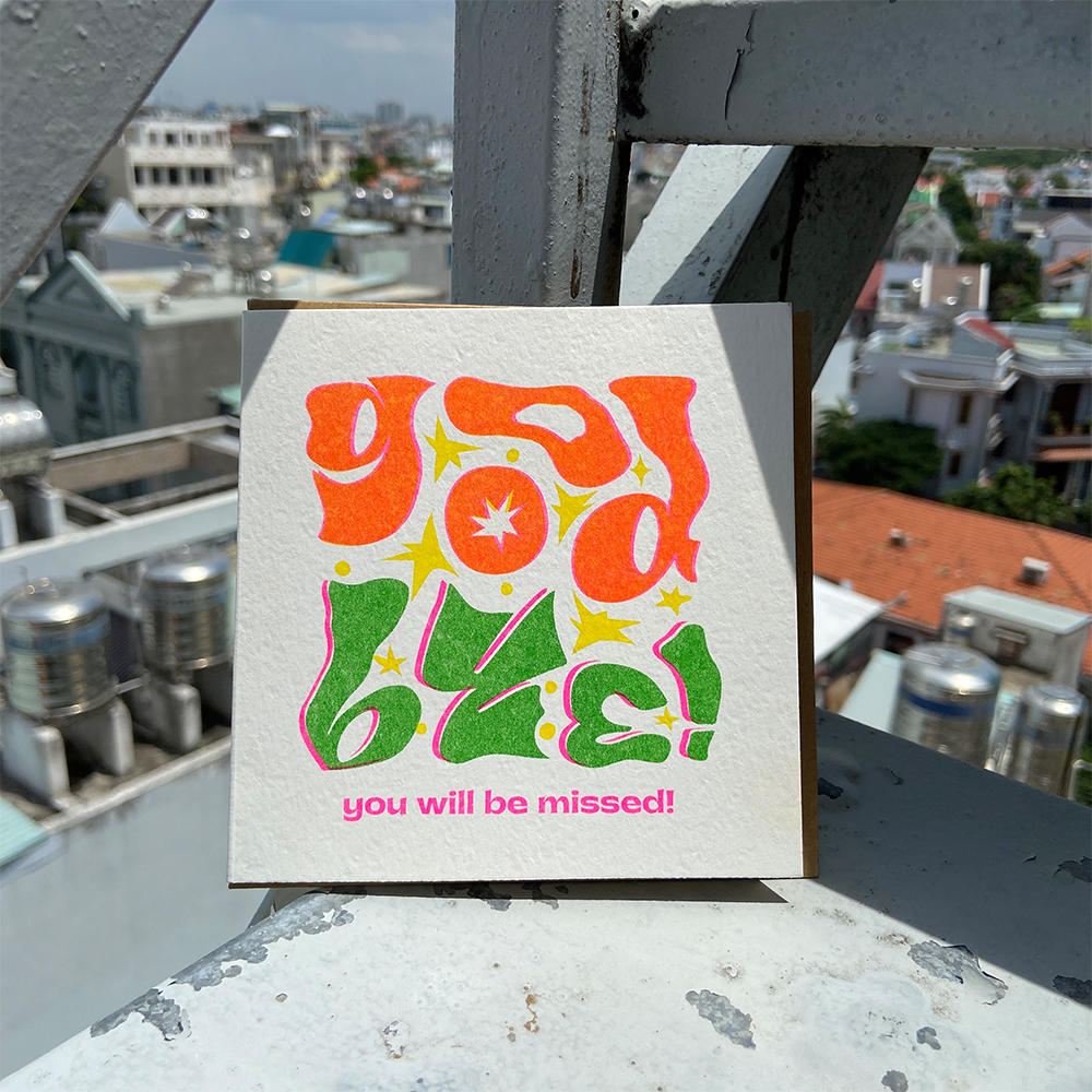 Thiệp Riso "Goodbye You Will Be Missed!"