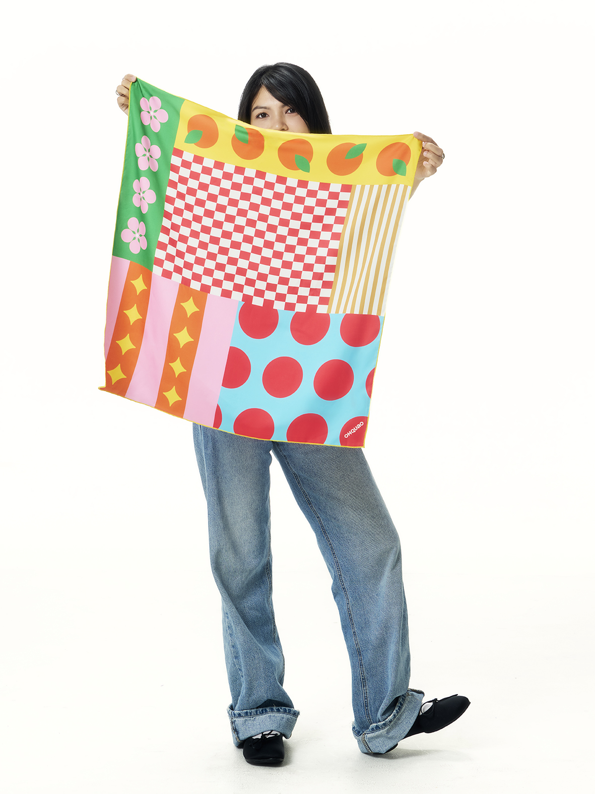 Khăn Bandana Lụa Tangerine