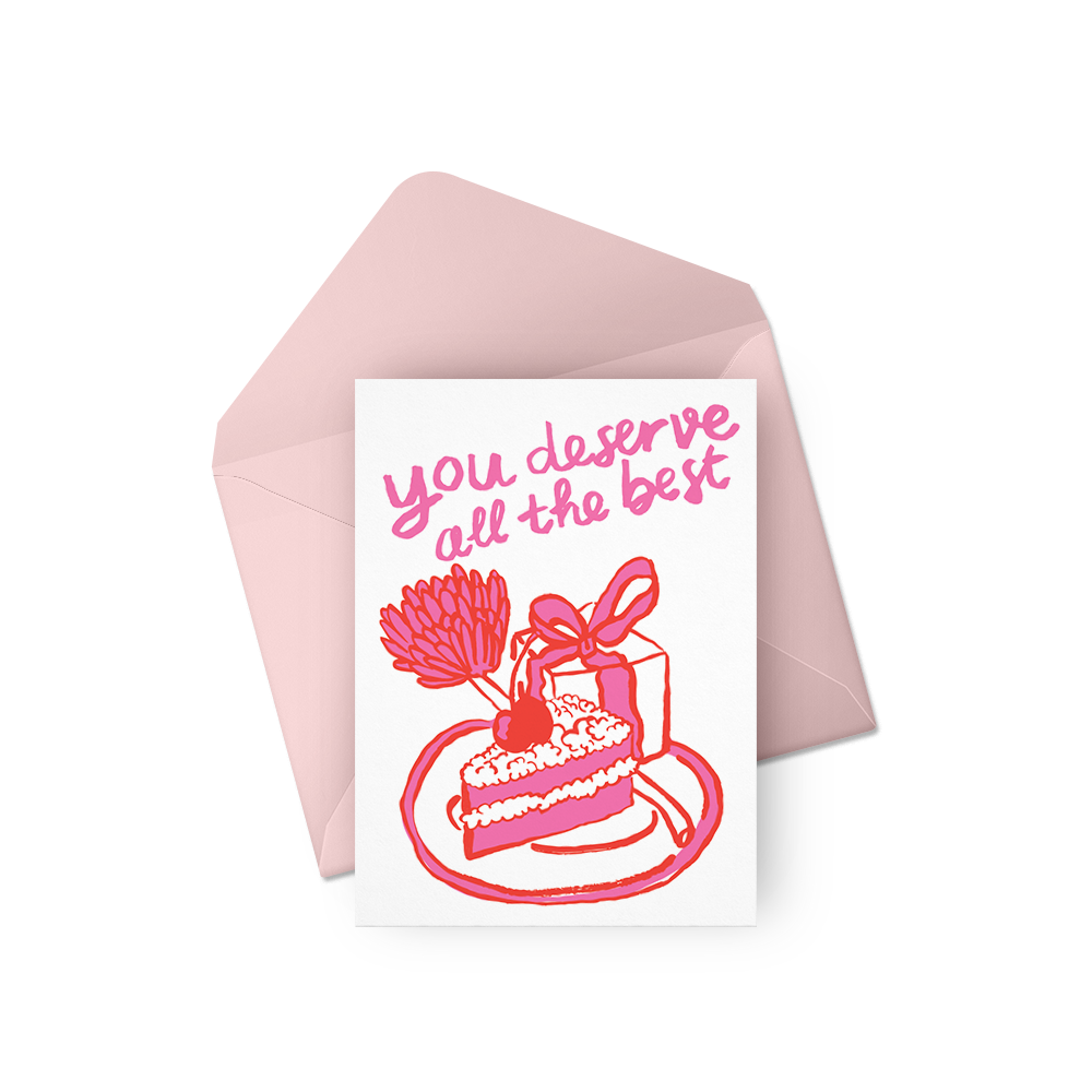 Thiệp Riso "You Deserve All The Best"