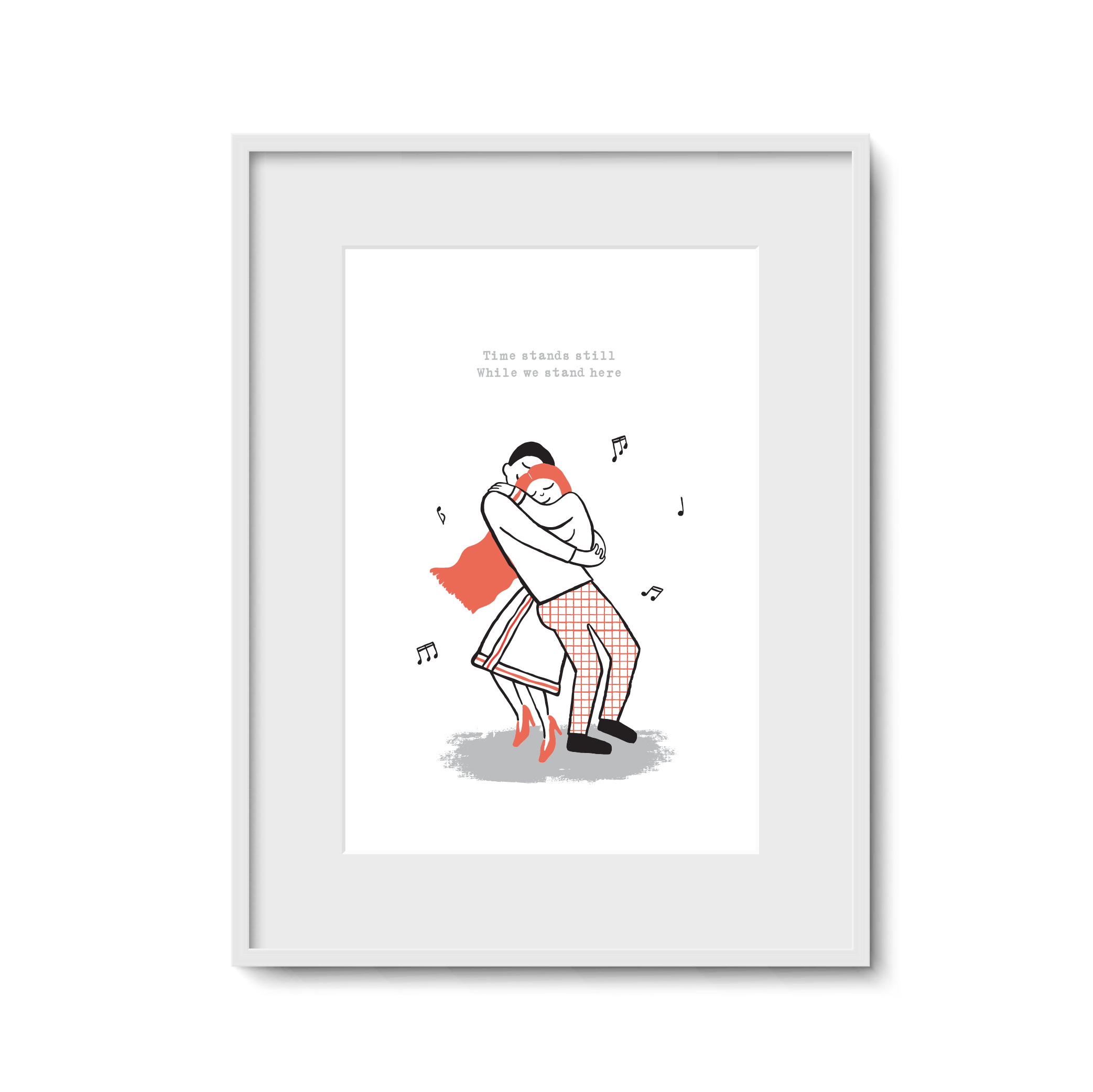 Tranh kỹ thuật số A2 A3 A4 "Dancing Couple"