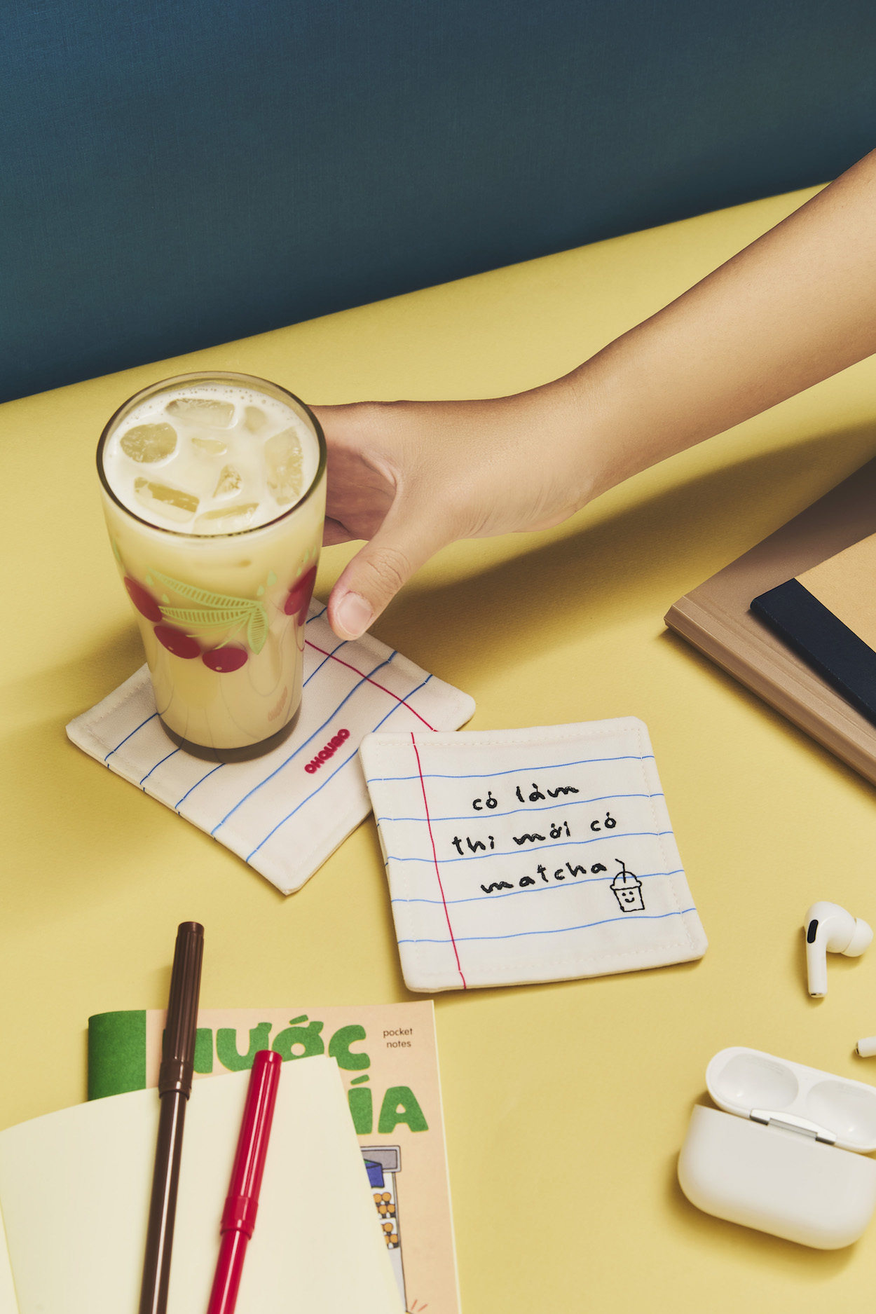 Set of 4 Lót Ly Vải "Reminder"