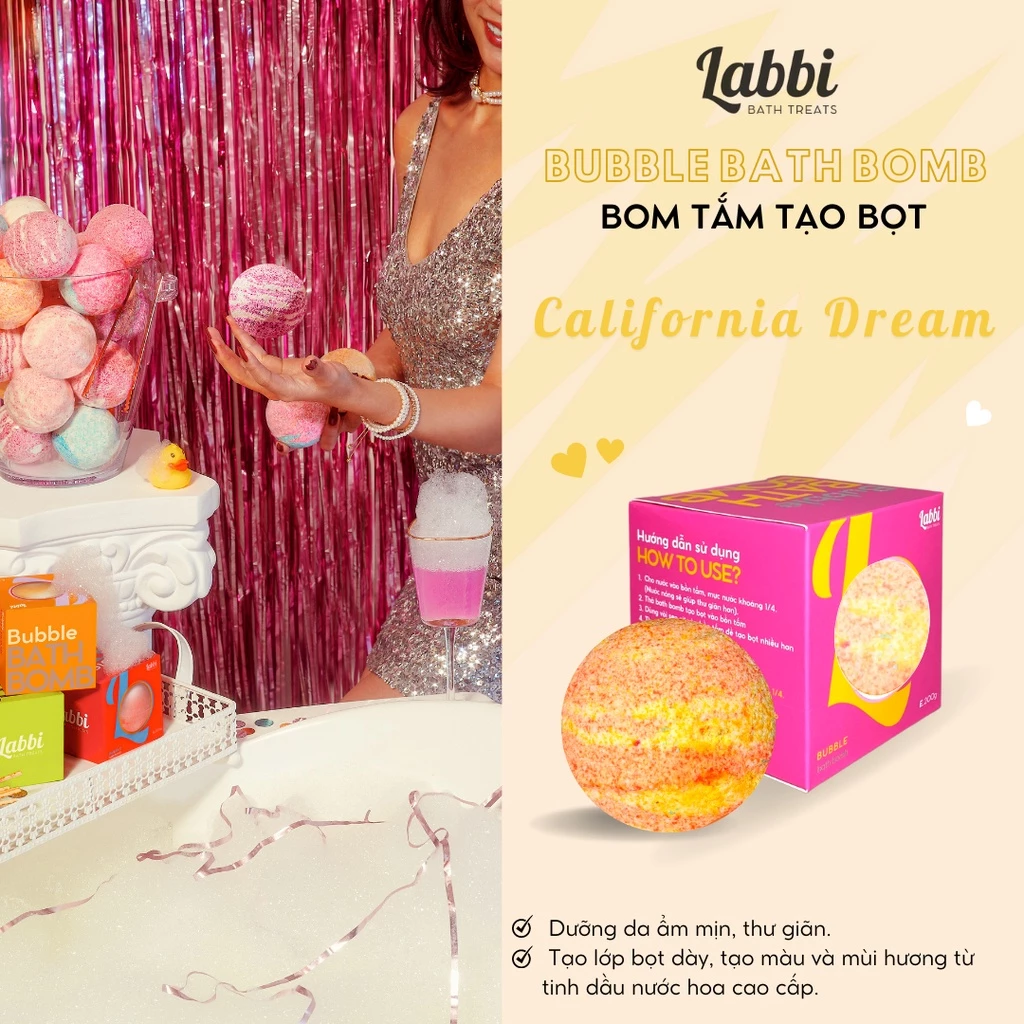 Viên sủi bồn tắm tạo bọt "California Dream"