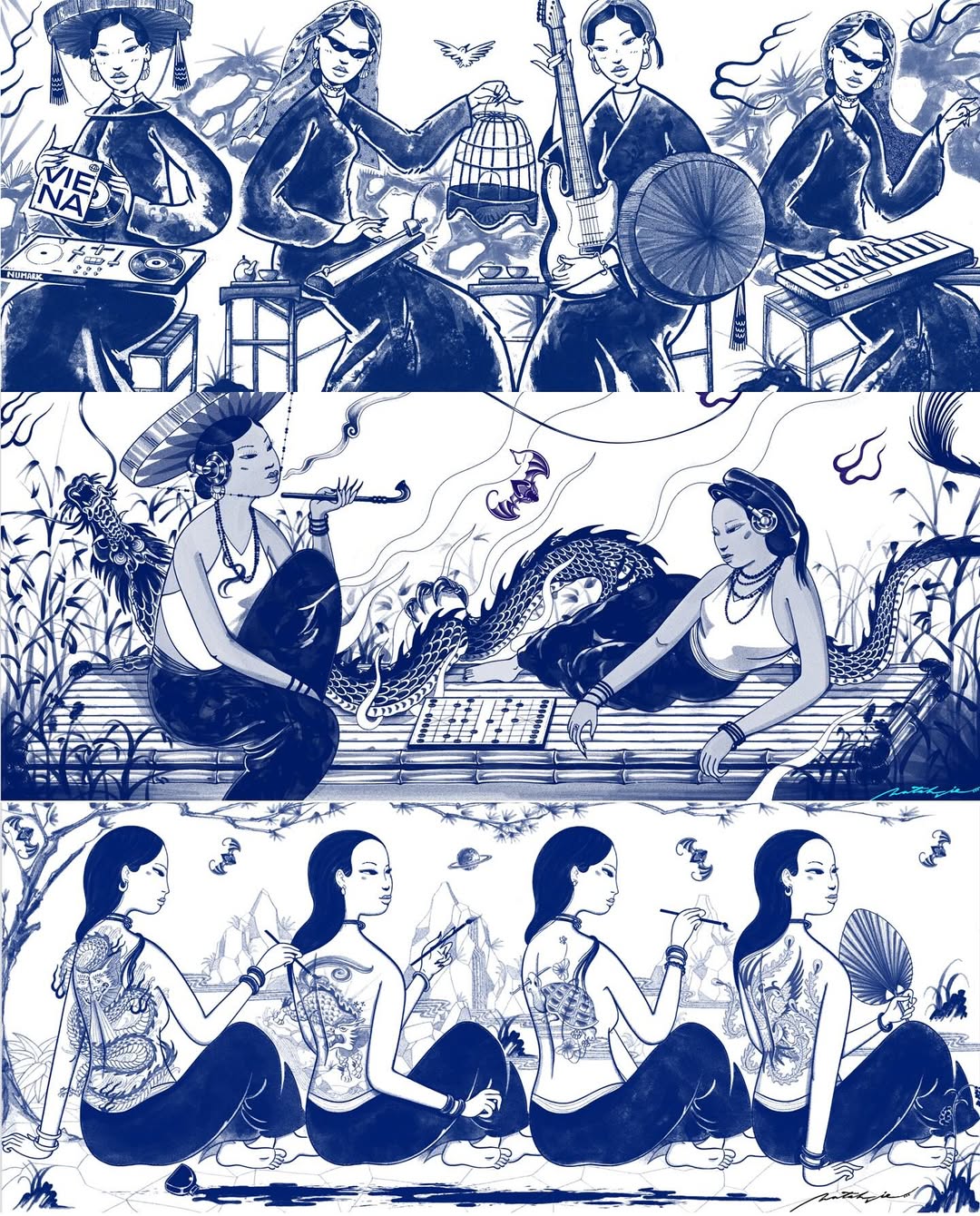 Lenticular Print Xuân Hạ Thu Đông Ver.2 “Đối Ẩm”