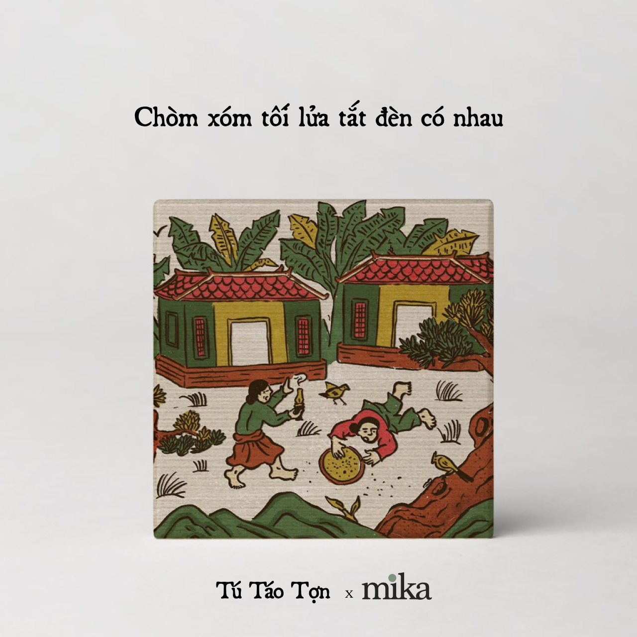 Lót ly gốm "Set 2 - Thường nhựt"