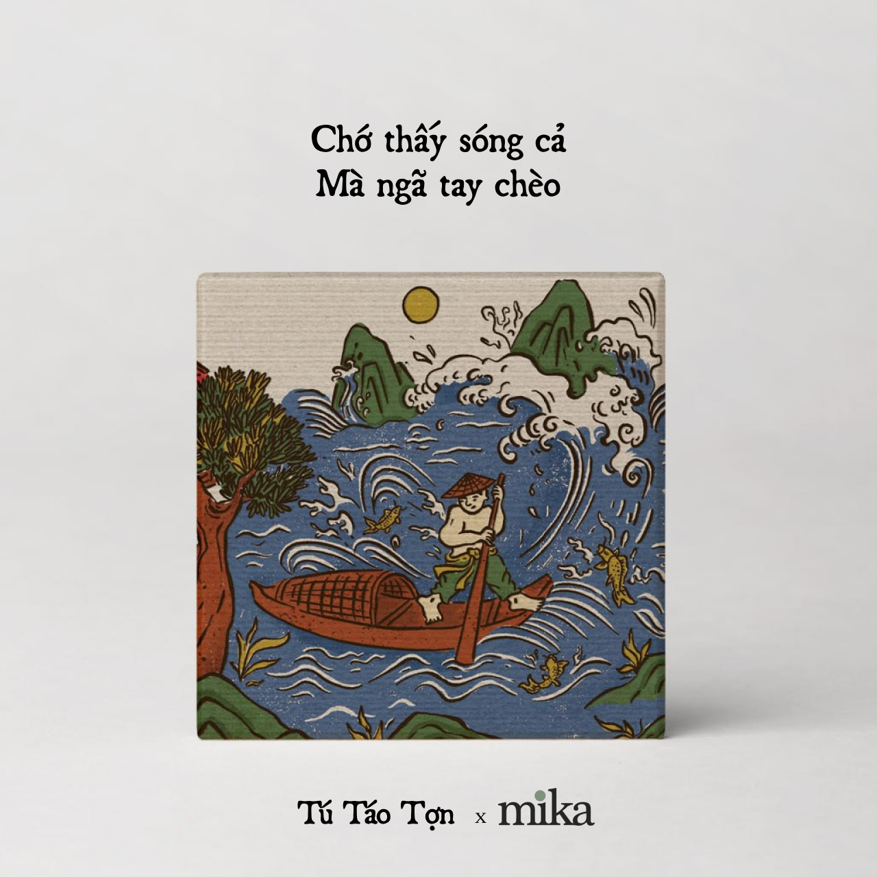 Lót ly gốm "Set 2 - Thường nhựt"