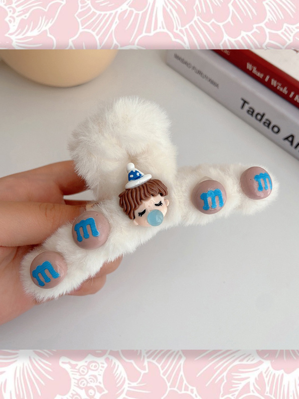 KẸP TÓC PHỦ LÔNG ĐỄ THƯƠNG THỜI TRANG THU ĐÔNG