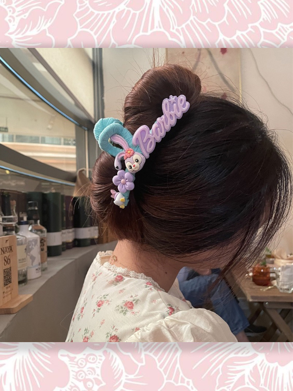 KẸP TÓC 2 MẶT HÌNH GẤU / CÁ MẬP / DÂU TÂY