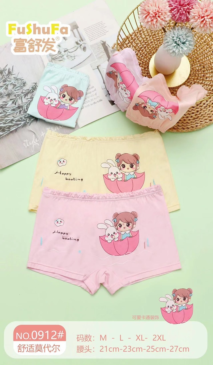 QUẦN LÓT BÉ GÁI COTTON MỀM MỊN #091X