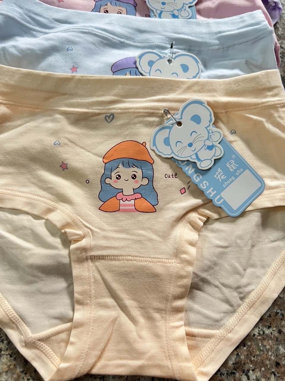 QUẦN COTTON TAM GIÁC BÉ GÁI NHIỀU HÌNH