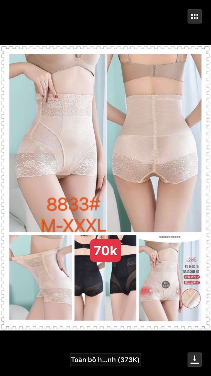 QUẦN GEN BỤNG DÁNG ĐÙI REN HOA CẠP CAO #8833