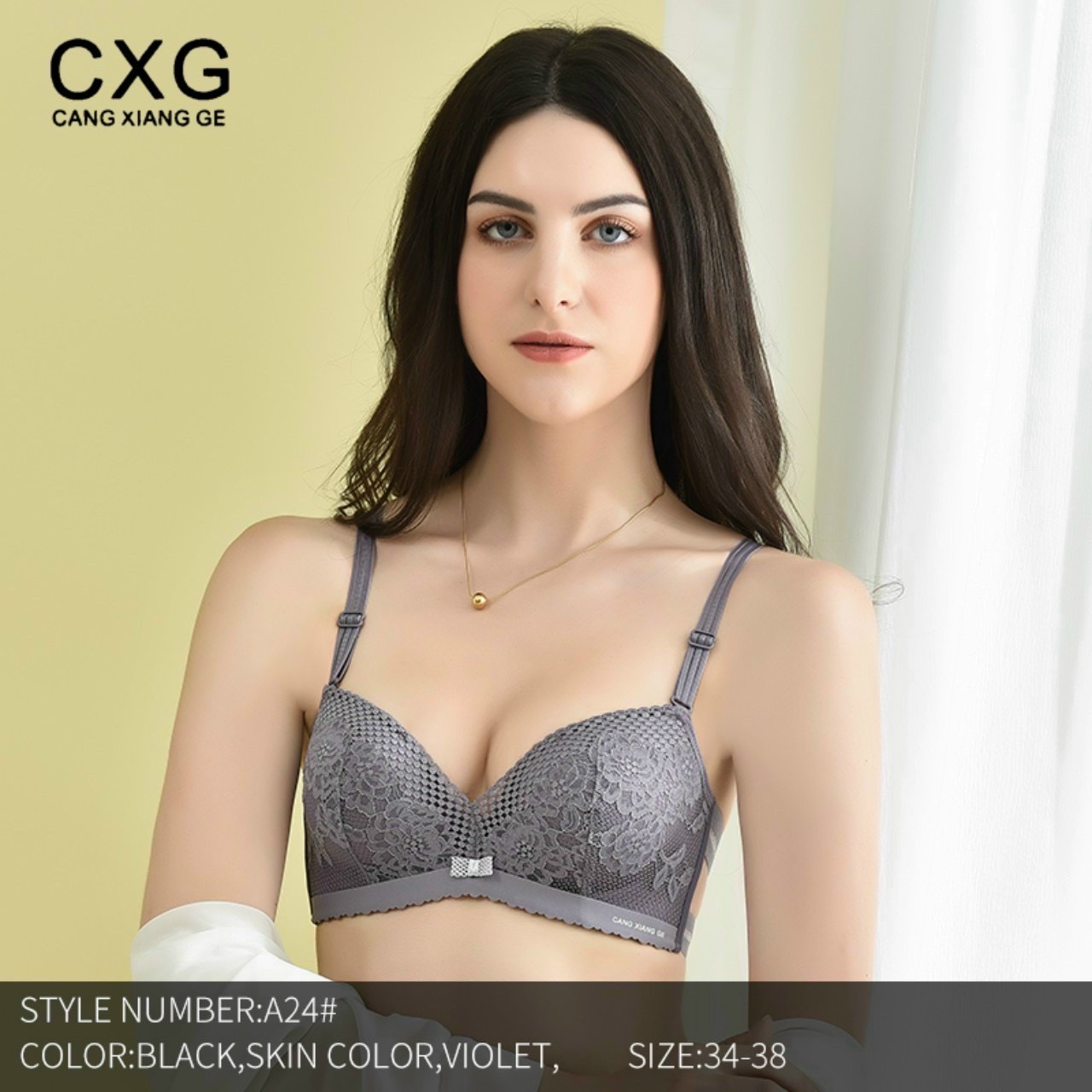 ÁO SU ĐÚC KHÔNG GỌNG NÂNG NGỰC REN HOA [#A24]