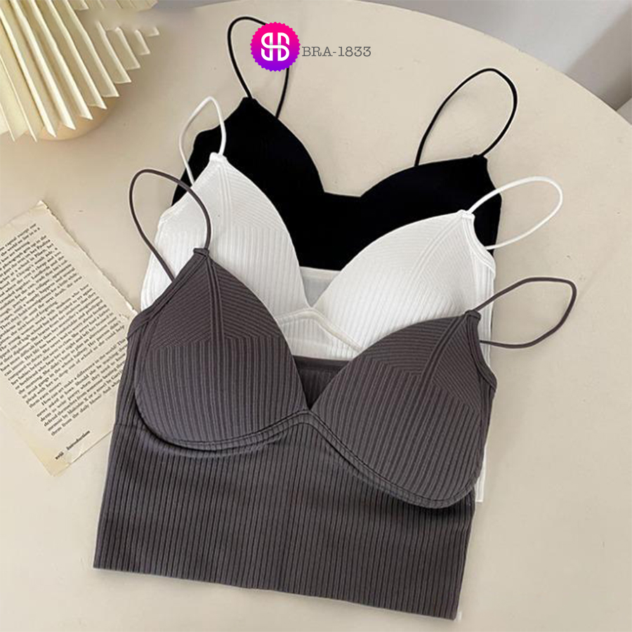 ÁO BRA CROPTOP NỮ 2 DÂY MẢNH CỔ V CÓ ĐỆM NGỰC [BRA-1833]