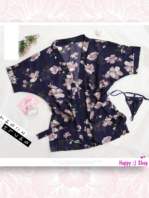 ÁO CHOÀNG VOAN HOA KIMONO GỢI CẢM