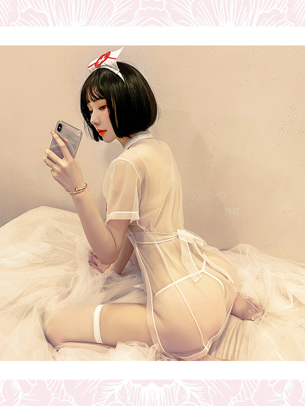 ÁO NGỦ Y TÁ TRONG SUỐT SEXY