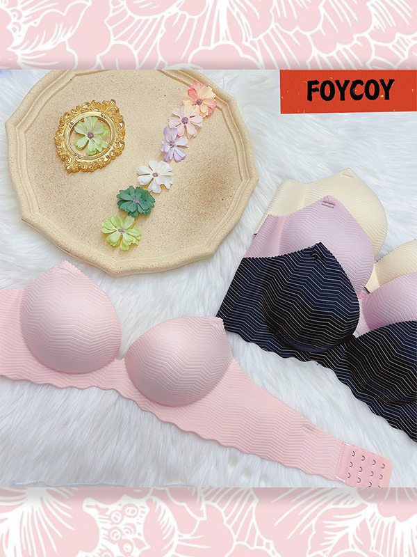 ÁO SU ĐÚC FOYCOY KHÔNG GỌNG NÂNG NGỰC SỌC NGANG #001