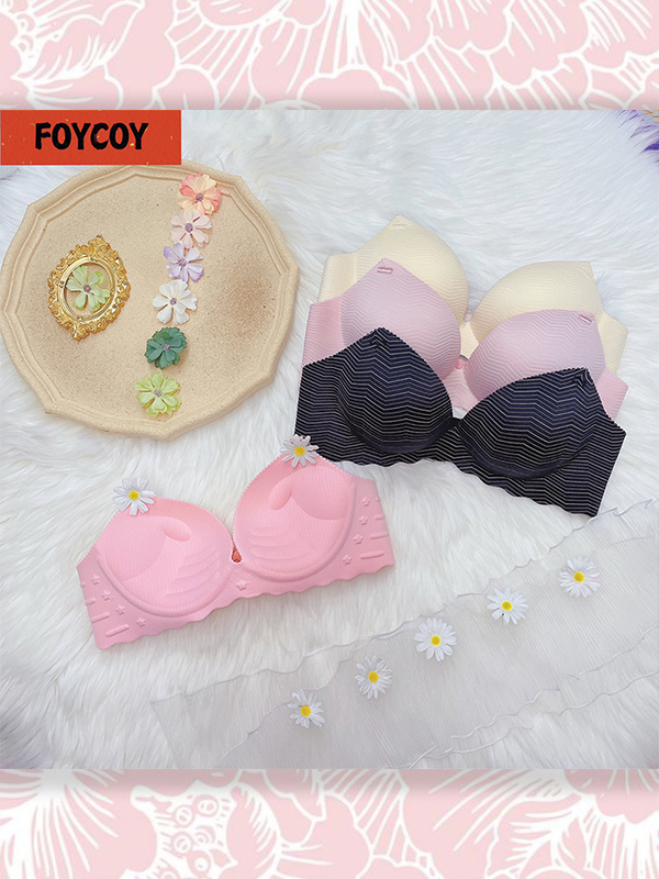 ÁO SU ĐÚC FOYCOY KHÔNG GỌNG NÂNG NGỰC SỌC NGANG #001