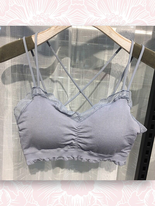 ÁO BRA COTTON REN DÂY ĐÔI CHÉO LƯNG #6603