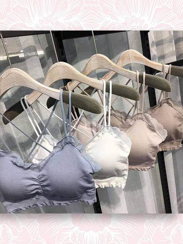 ÁO BRA COTTON REN DÂY ĐÔI CHÉO LƯNG #6603