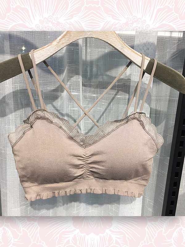 ÁO BRA COTTON REN DÂY ĐÔI CHÉO LƯNG #6603