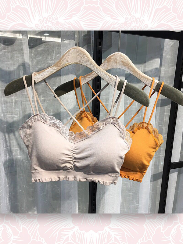 ÁO BRA COTTON REN DÂY ĐÔI CHÉO LƯNG #6603