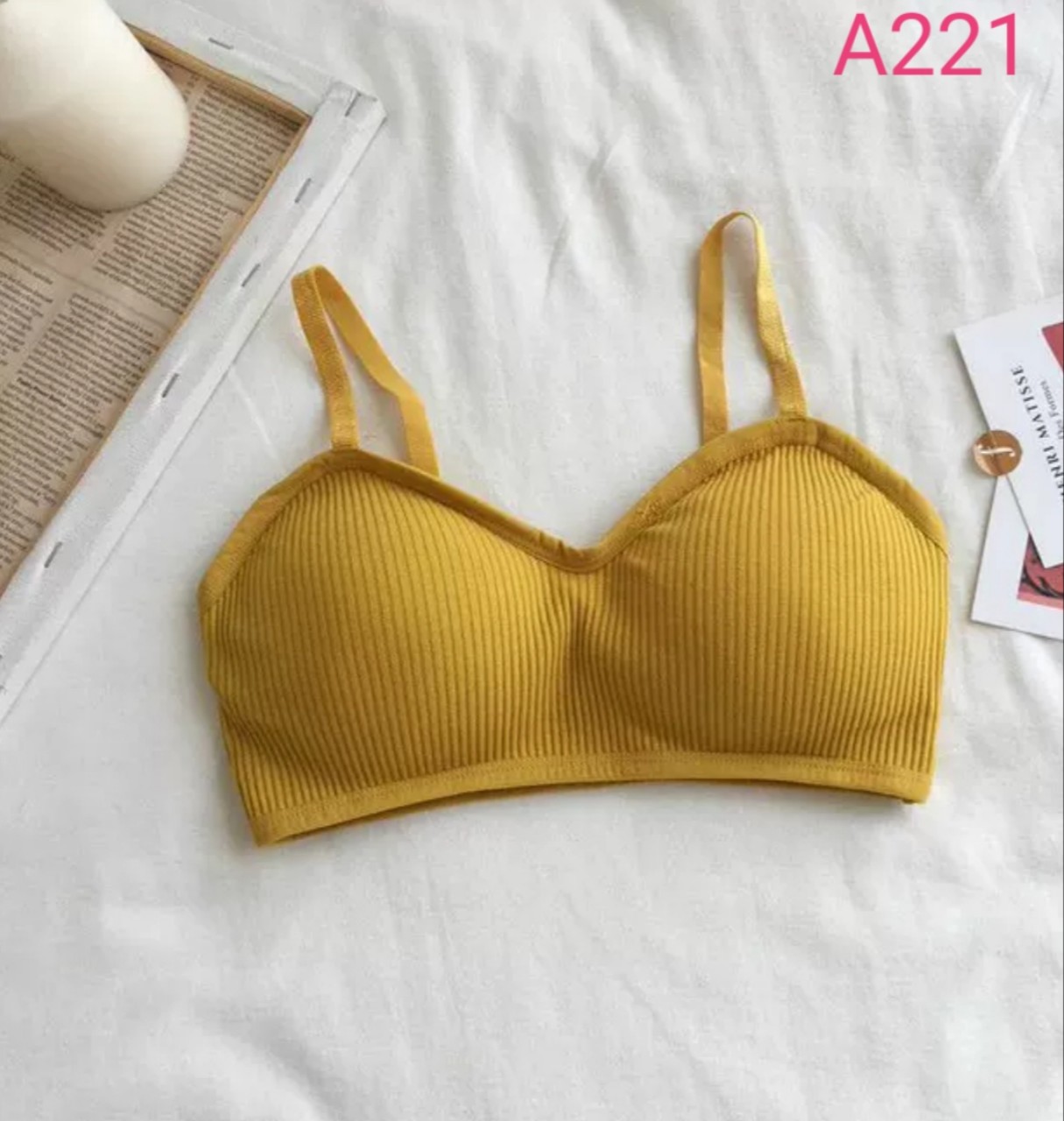 ÁO BRA 2 DÂY LEN TĂM #A221