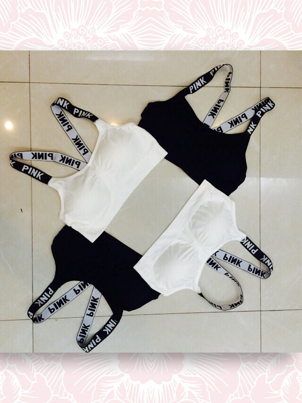 ÁO BRA DÂY CHỮ PINK