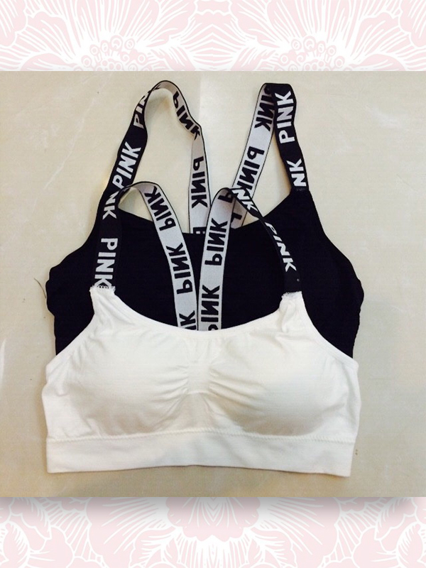 ÁO BRA DÂY CHỮ PINK