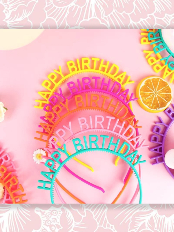 BỜM TÓC HAPPY BIRTHDAY NHIỀU MÀU