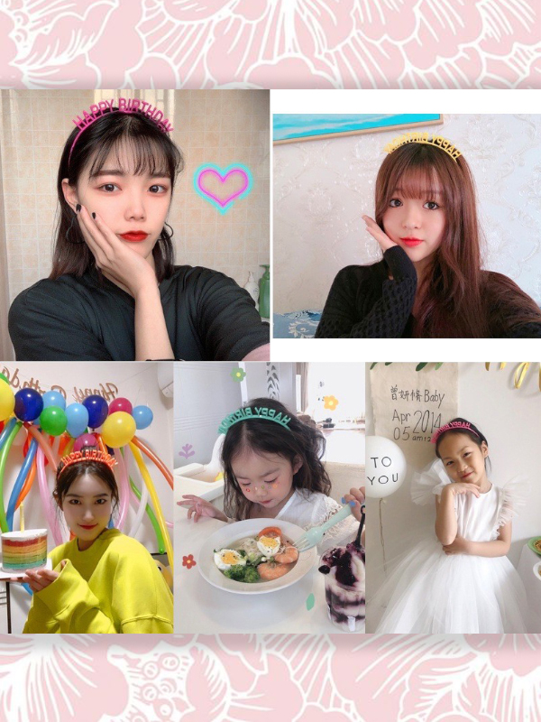 BỜM TÓC HAPPY BIRTHDAY NHIỀU MÀU